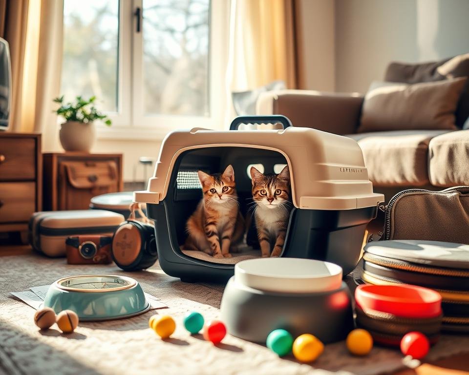 Cat travel training for reducing travel stress